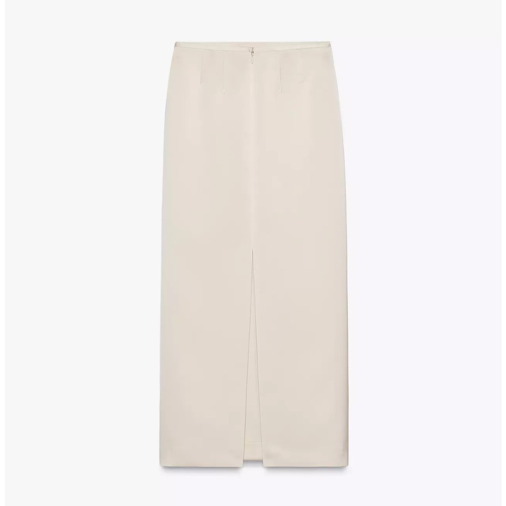 NWT Zara ZW Collection Satin Pencil Skirt Size Xs - Picture 11 of 16